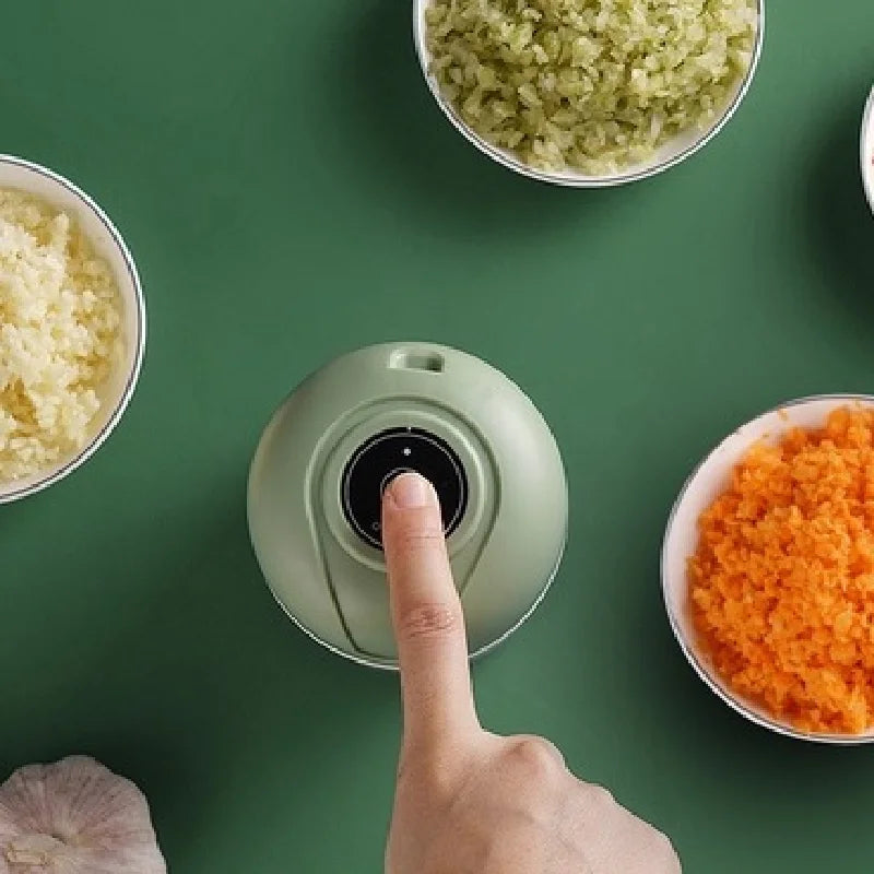 ⚡ Mini Processador de Alimentos Portátil Elétrico 250ML USB com 3 Lâminas em Aço Inoxidável Bivolt ⚡