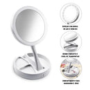 ESPELHO COM LED 10X – MAQUIAGEM PERFEITA EM QUALQUER LUGAR!