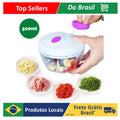 ⚡ Processador de Alimentos Manual Premium 3 Lâminas Inox ⚡