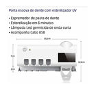 SUPORTE AUTOMÁTICO DE PASTA DE DENTE + PORTA ESCOVAS – MAIS HIGIENE E PRATICIDADE NO SEU BANHEIRO!