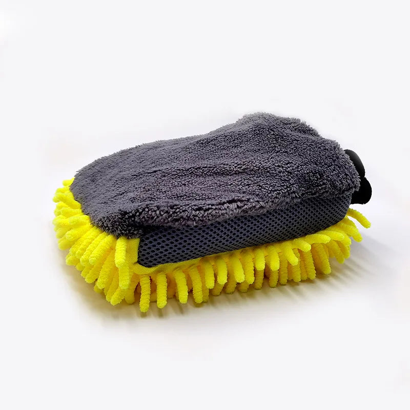 Luva de Microfibra Dupla Face para Lavagem de Carros – Impermeável, Macia e Super Absorvente! 🚗🧼✨