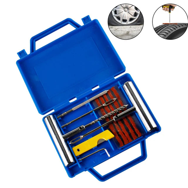 Kit de Reparo de Pneus Tubeless – Para Carro, Moto e Bike | Prático e Resistente! 🛞⚙️