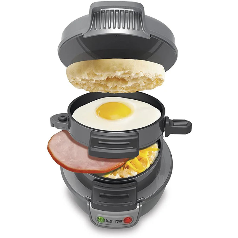 ⚡ Sanduicheira Máquina de Café da Manhã Completa – Sanduicheira + Grelhador de Ovos! ⚡