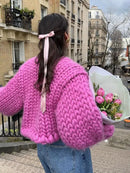 Casaco Ted Feminino - Todo em Tricô - Tecido Delicado e Premium