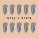 Kit com 5 Pares de Meia Cores Neutras - Cano Curto Unissex