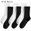 Kit com 12 Pares de Meia Masculina - Cano Alto - Preto e Branco