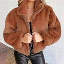 Casaco Ted Feminino - Estilo Cropped - Tecido Soft Super Quentinho Para o Inverno