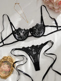 Conjunto Lingerie Floral Sexy