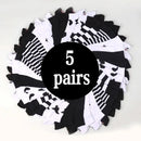 Kit com 5 Pares de Meias Femininas com Desenho de Urso Panda Fofinho - Qualidade Semi Premium - Cano Curto