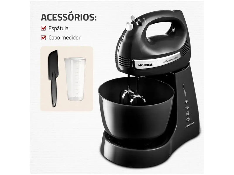 ⚡ Batedeira Bella Massa Mondial B-23 NP 400W - 110V ⚡