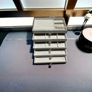 Caixa Organizadora de Jóias em Veludo 5 Camadas – Luxo e Praticidade para suas Peças