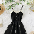 VESTIDO MINI TRICOTADO DE VERÃO – DECOTE V SEXY COM ALÇAS FINAS