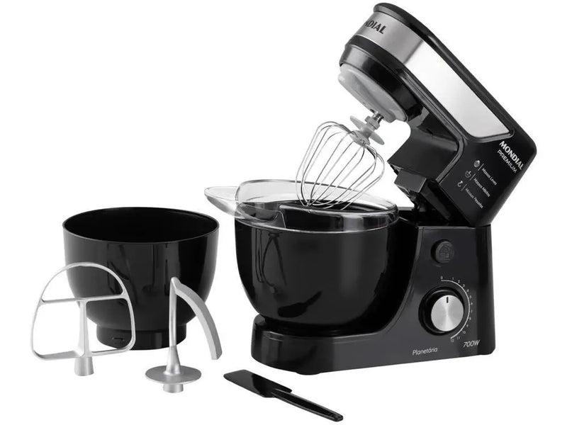 ⚡ Batedeira Planetária Mondial Black e Inox 700W - 110V ⚡