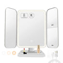 Espelho de Maquiagem Trifold com LED – Iluminação Inteligente para sua Beleza