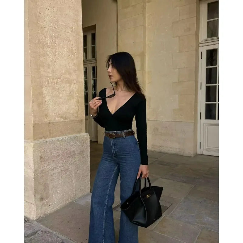 Calça Jeans Feminina Wide Leg