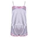 Conjunto Pijama Feminino Confortável de Cetim - Linha Premium - Short + Regata