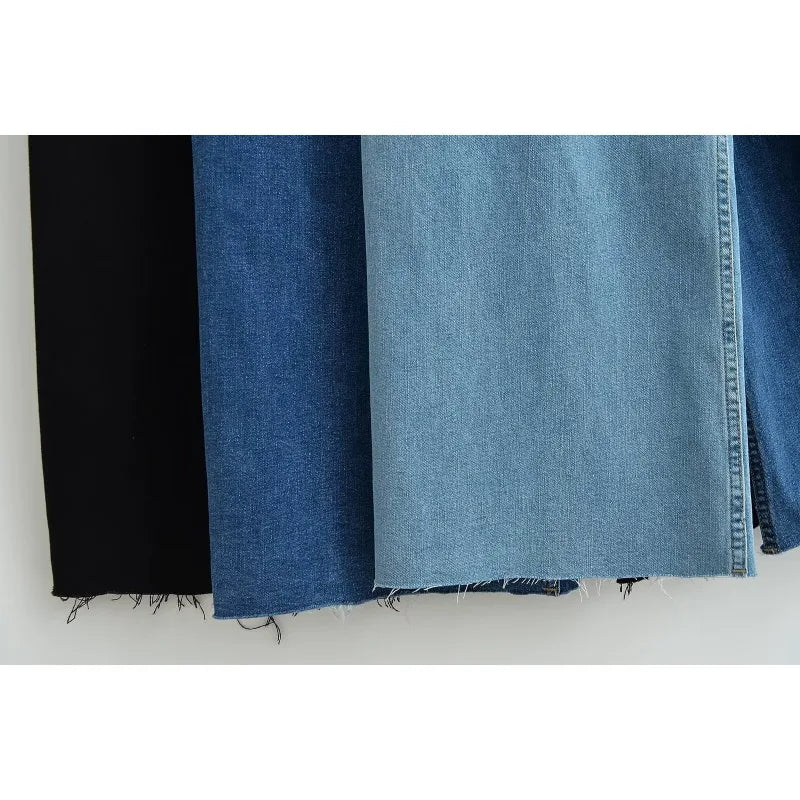Calça Jeans Feminina Wide Leg