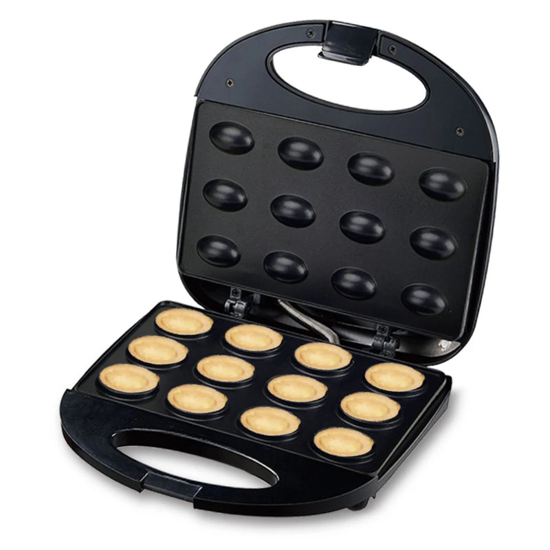 ⚡ Máquina de Waffle de Nozes – 12 Cavidades para Biscoitos Gourmet! ⚡