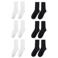 Kit com 12 Pares de Meia Masculina - Cano Alto - Preto e Branco