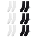 Kit com 12 Pares de Meia Masculina - Cano Alto - Preto e Branco