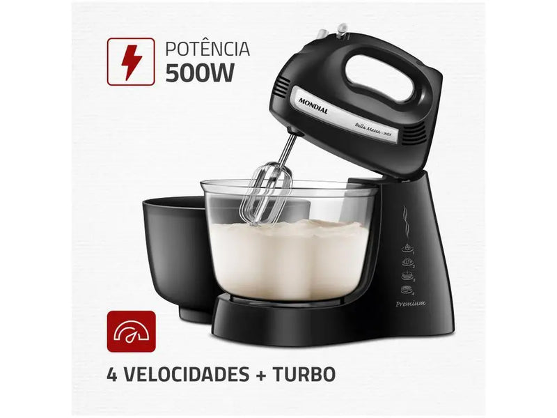 ⚡ Batedeira Bella Massa Mondial B-23 NP 400W - 110V ⚡