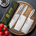 Conjunto de Facas de Cozinha em Aço Inox – Estilo Japonês com Suporte Incluso