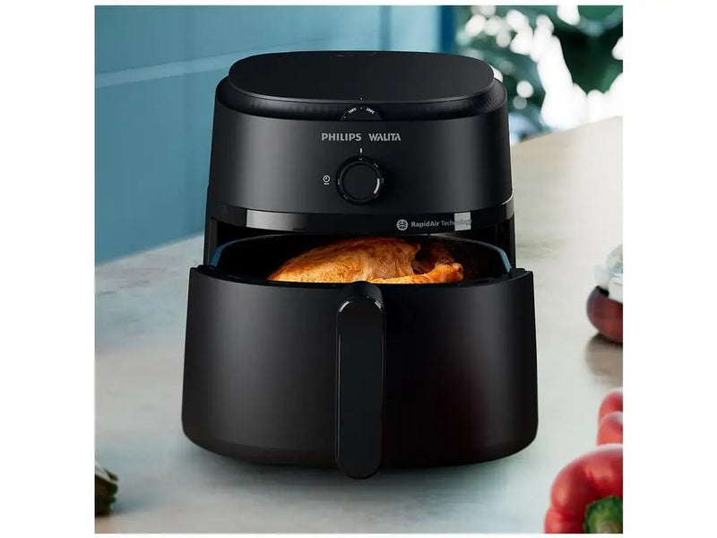 ⚡ Air Fryer Elétrica Sem Óleo / Air Fryer Philips Walita 1000 Series XL NA130 Black com Timer 6.2L 220V ⚡