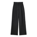 CALÇA SOCIAL FEMININA WIDE LEG LISTRADA