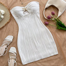 VESTIDO CURTO TOMARA QUE CAIA – MODELAGEM SLIM QUE VALORIZA AS CURVAS