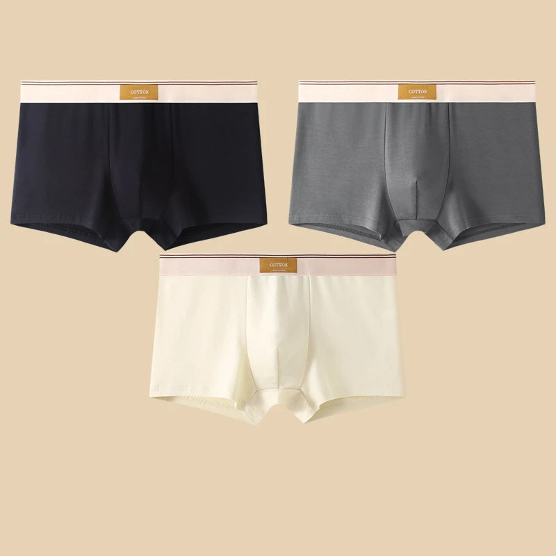 🛍️ Cueca Boxer Masculina em Algodão – Kit com 3 Unidades 🛍️