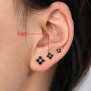 Par de Brincos Delicados - Flor Ponto de Luz - 3 Tamanhos Disponíveis