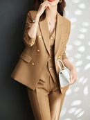 🛍️ Conjunto Blazer 3 Peças Outono/Inverno - Moda Feminina Executiva 🛍️