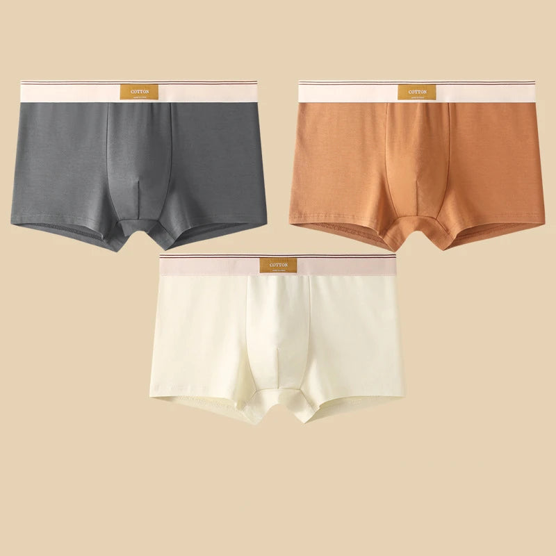 🛍️ Cueca Boxer Masculina em Algodão – Kit com 3 Unidades 🛍️