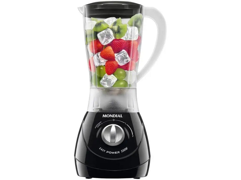 ⚡ Liquidificador Mondial Easy Power L-550-W – 550W | Preto – 220V ⚡