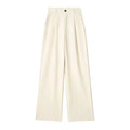 CALÇA SOCIAL FEMININA WIDE LEG LISTRADA