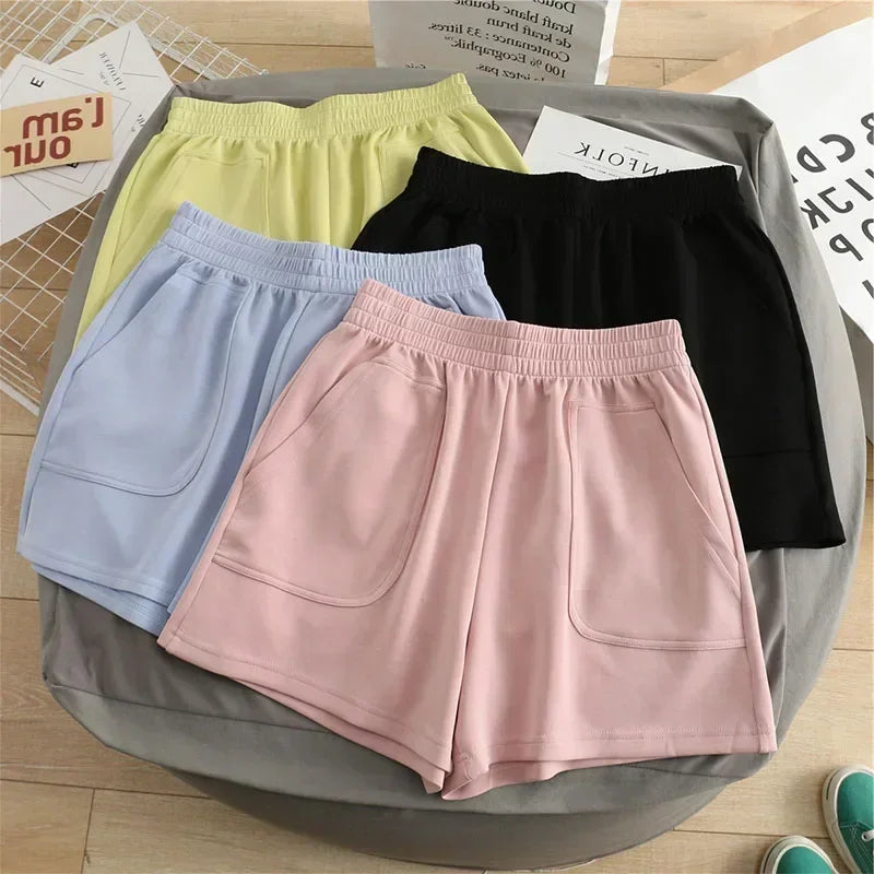 Short Moletom Feminino Meia Coxa + Bolso