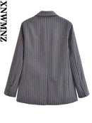 🛍️ Conjunto Blazer / Terno Risca de Giz + Saia Plissada - Moda Feminina 🛍️