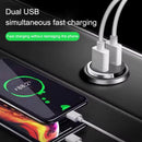 Carregador Veicular Mini 200W com Carga Rápida – USB-C PD + QC3.0 para iPhone, Xiaomi, Samsung e Huawei
