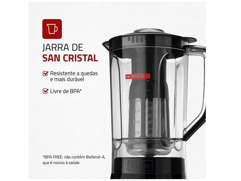 ⚡ Liquidificador Mondial Turbo Power L-99 FB Black 550W - 220V ⚡