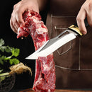 Faca de Corte Multiuso Forjada à Mão – Alta Dureza para Ossos, Carnes e Muito Mais