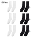 Kit com 12 Pares de Meia Masculina - Cano Alto - Preto e Branco