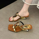 Sandálias Douradas Elegantes – Luxo e Sofisticação para Casamento e Festas