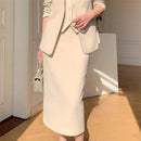 🛍️ Conjunto Feminino – Blazer e Saia Elegante para Escritório 🛍️