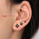 Par de Brincos Delicados - Flor Ponto de Luz - 3 Tamanhos Disponíveis