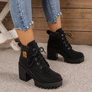 🛍️ Botas de Salto Alto Chunky Retro 🛍️