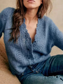 Suéter Feminino Feito de Crochê - Toque Macio e Delicado - Venha ser Praiamar!!