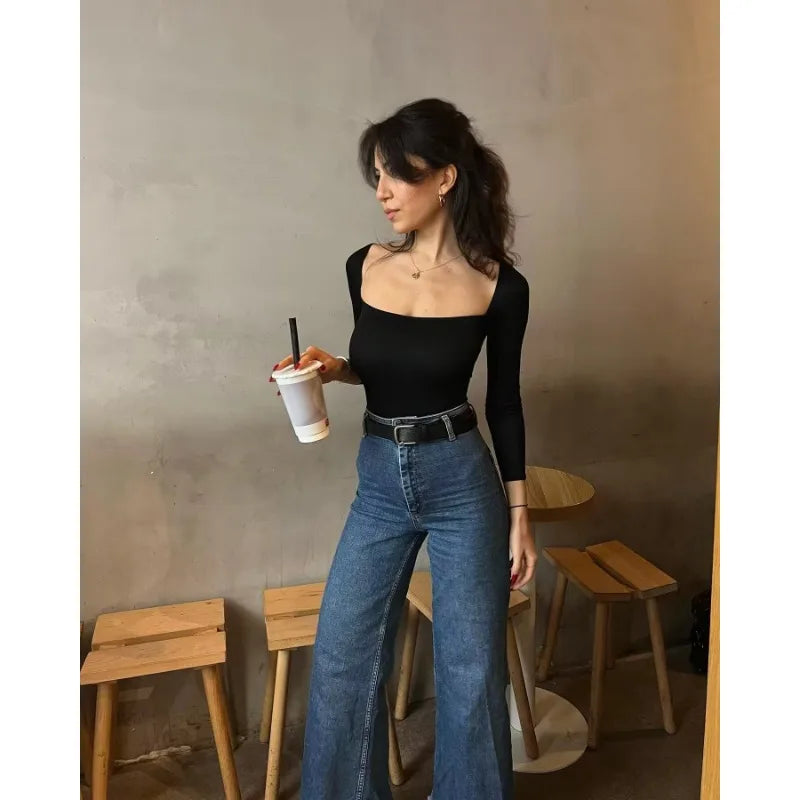 Calça Jeans Feminina Wide Leg