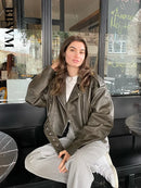 Jaqueta de Couro Feminina - Estilo Cropped - Passeo Inverno com Estilo e Aquecida!!