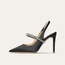 Sapatos Femininos 2025 – Elegância Slim com Diamante d'Água e Sandálias com Headband