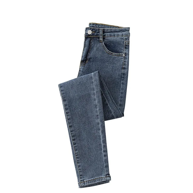 Calça Jeans Cintura Alta Com Muito Elastano